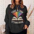 Take A Look Its In A Book Reading Sweatshirt Gifts for Her Take A Look Its In A Book Reading Sweatshirt Gifts for Her