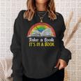 Take A Look It's A Book Retro Rainbow T-Shirt Sweatshirt Gifts for Her