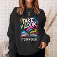 Take A Look Its In A Book Street Art Team Bookworm Librarian Sweatshirt Gifts for Her Take A Look Its In A Book Street Art Team Bookworm Librarian Sweatshirt Gifts for Her