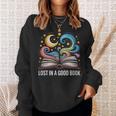 Lost In A Good Book Moon And Stars Fantasy BookTok Sweatshirt Gifts for Her