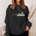 Love Books Heartbeat Reading Book Bibliophile Avid Reader Sweatshirt Gifts for Her