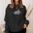 Love Cat Heartbeat Cats And Books For Cats Lovers Sweatshirt Gifts for Her