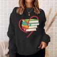 I Love Reading Heart Love Books TShirt Library Bookworm Sweatshirt Gifts for Her