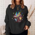 Magic Spell Book Open Rainbow Runes Fantasy Arcane Sweatshirt Gifts for Her
