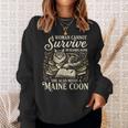 Maine Coon Mom Book Lover Reading Cat Bookworm Sweatshirt Gifts for Her