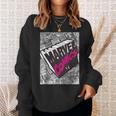 Marvel Comics Logo Comic Book Fill Panel Sweatshirt Gifts for Her