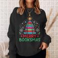 Merry Booksmas Librarian Library Book Reading Books Sweatshirt Gifts for Her Merry Booksmas Librarian Library Book Reading Books Sweatshirt Gifts for Her