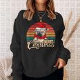 Merry Christmas Retro Vintage Pugmas Pug Reading Books Sweatshirt Gifts for Her Merry Christmas Retro Vintage Pugmas Pug Reading Books Sweatshirt Gifts for Her