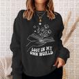 Minimalist Bookworm Lost In My Own World Book Lover Sweatshirt Gifts for Her
