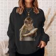 Monkey Reading Book Writing Journal Book Lover Writer Sweatshirt Gifts for Her Monkey Reading Book Writing Journal Book Lover Writer Sweatshirt Gifts for Her