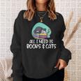 All I Need Is Books & Cats Sweatshirt Gifts for Her All I Need Is Books & Cats Sweatshirt Gifts for Her