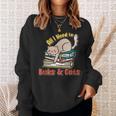 All I Need Is Books And Cats Book Lover Cat Lover Sweatshirt Gifts for Her