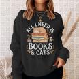 All I Need Is Books And Cats Reading Sweatshirt Gifts for Her All I Need Is Books And Cats Reading Sweatshirt Gifts for Her