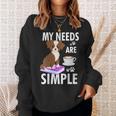 My Needs Are Simple Dog Coffee Books Humor Sweatshirt Gifts for Her My Needs Are Simple Dog Coffee Books Humor Sweatshirt Gifts for Her