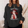 Nerdy Dirty Inked & Curvy Book Lover Tattoo Pop Art Girl Sweatshirt Gifts for Her