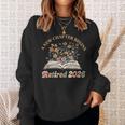 A New Chapter Begins Retirement Floral Book Retired 2026 Sweatshirt Gifts for Her