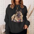Norwegian Elkhound Books Reading Dog Breed Graphic Sweatshirt Gifts for Her