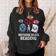Nothing Beats Reading Rock Paper Scissors Book Lover Sweatshirt Gifts for Her