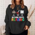 Nothing Beats Reading Rock Paper Scissors For Book Lover Sweatshirt Gifts for Her