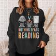 Nothing Beats Reading Rock Paper Scissors Books Lover Sweatshirt Gifts for Her