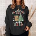 Oh What Fun It Is To Read Christmas Tree Book Lover Groovy Sweatshirt Gifts for Her
