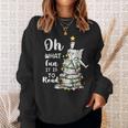 Oh What Fun It Is To Read Librarian Christmas Book Lover Sweatshirt Gifts for Her