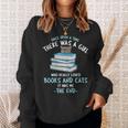 Once Upon a Timee There Was a Girl Who Loved Catts And Books Sweatshirt Gifts for Her