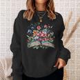 Open Book With Wildflowers Blooming Around Pages Sweatshirt Gifts for Her Open Book With Wildflowers Blooming Around Pages Sweatshirt Gifts for Her