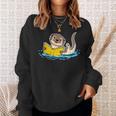 Otter Reading Bookaholics Sea Otter And Book Lover Sweatshirt Gifts for Her