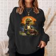 Outdoors Alligator Reading Book Sweatshirt Gifts for Her