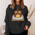 Owl Book Literature Book Reading Sweatshirt Gifts for Her Owl Book Literature Book Reading Sweatshirt Gifts for Her