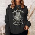 Owl Bookworm Meme Maybe Books Are Addicted To Me Sweatshirt Gifts for Her