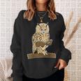 Owl Reading With Eye Glasses Book Student Teacher Bookworm For Men Women Kids Sweatshirt Gifts for Her