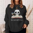 Panda Bear Books Reading Library Saying Sweatshirt Gifts for Her
