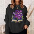 Pansies Flowers Book Pansy Floral Sweatshirt Gifts for Her