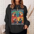 Parrot Love Reading And Parrots Child Book Lover Sweatshirt Gifts for Her Parrot Love Reading And Parrots Child Book Lover Sweatshirt Gifts for Her