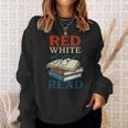 Patriotic Red & Read 4th Of July Book Lover Librarian Sweatshirt Gifts for Her