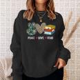 Peace Love Read Book Lover Reading Bookworm Reader Sweatshirt Gifts for Her Peace Love Read Book Lover Reading Bookworm Reader Sweatshirt Gifts for Her