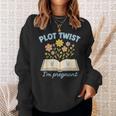 Plot Twist I'm Pregnant Literary Pregnancy Announcement Book Sweatshirt Gifts for Her Plot Twist I'm Pregnant Literary Pregnancy Announcement Book Sweatshirt Gifts for Her