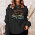 Plot Twists Mystery Book Lover Reading Literary Bookish Sweatshirt Gifts for Her
