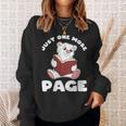 Polar Bear And Books Just One More Page Sweatshirt Gifts for Her