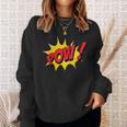 POW Comic Book Cartoon Pop Art Sweatshirt Gifts for Her POW Comic Book Cartoon Pop Art Sweatshirt Gifts for Her