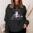 Quote With Coffee Cats And Book Reading Sweatshirt Gifts for Her