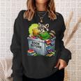 Raccoon At Library Book Return Librarian And Reader Sweatshirt Gifts for Her