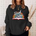 Rainbow Book Vibes Vintage Retro Book Lover & Reading Sweatshirt Gifts for Her Rainbow Book Vibes Vintage Retro Book Lover & Reading Sweatshirt Gifts for Her
