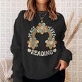 Rainbow Groovy Book Lover Outfit Hippie Peace Love Reading Sweatshirt Gifts for Her Rainbow Groovy Book Lover Outfit Hippie Peace Love Reading Sweatshirt Gifts for Her
