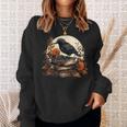 Raven Reading Book Occult Crow Sweatshirt Gifts for Her Raven Reading Book Occult Crow Sweatshirt Gifts for Her