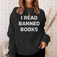 I Read Banned Books Vintage Style Sweatshirt Gifts for Her