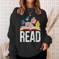 Read Book Cute School Teacher Librarian Elephant Pigeon Sweatshirt Gifts for Her Read Book Cute School Teacher Librarian Elephant Pigeon Sweatshirt Gifts for Her