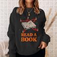 Read a Book Pentagram Satan Occult Goth Satanic Sweatshirt Gifts for Her Read a Book Pentagram Satan Occult Goth Satanic Sweatshirt Gifts for Her
